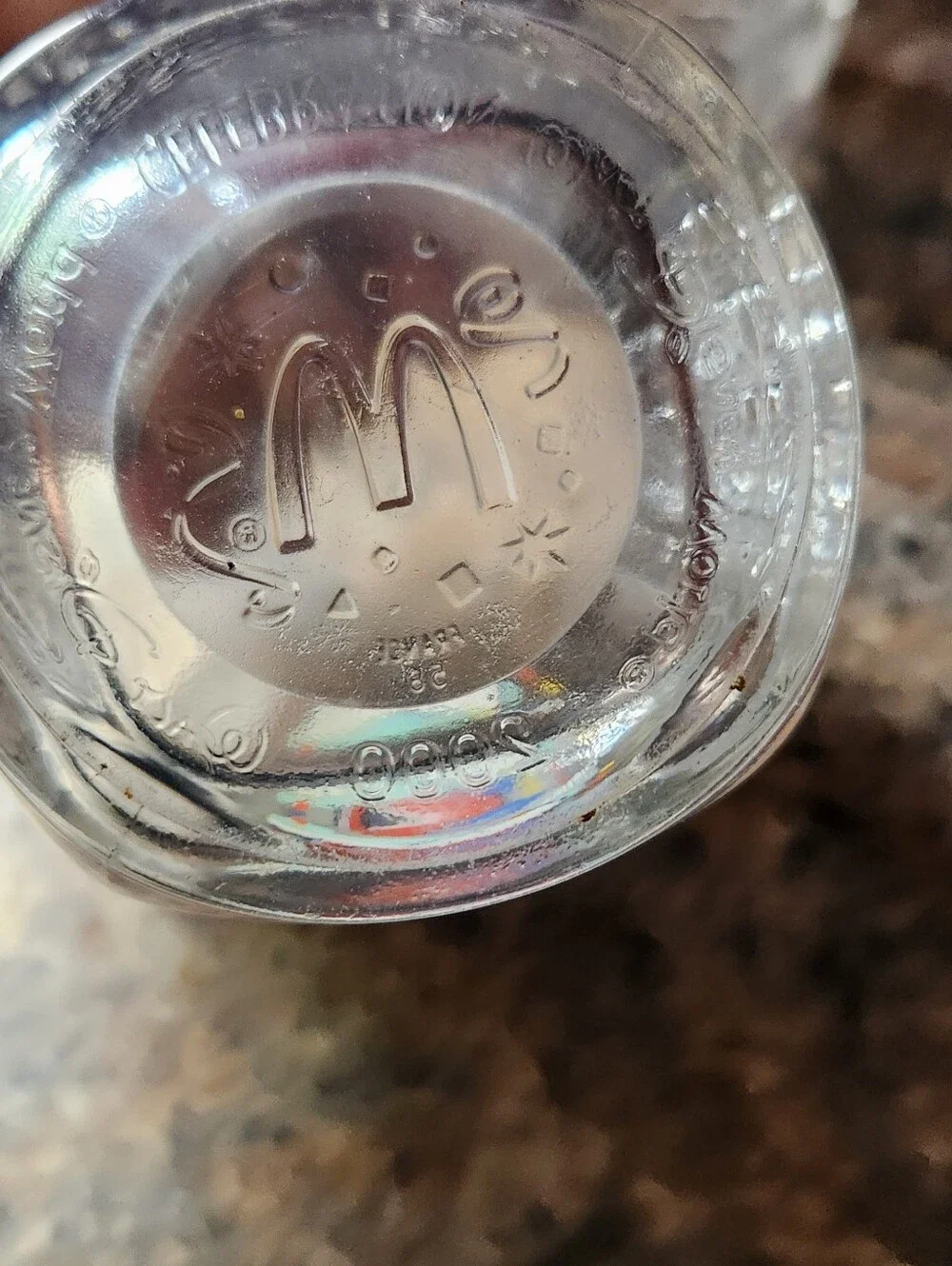 Disney Clear Glass Tumbler Set with Red, Yellow & Blue Character Artwork